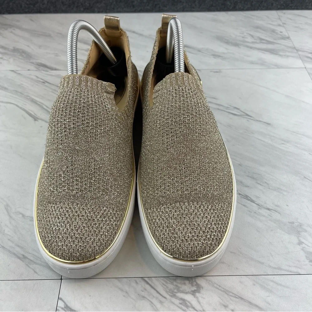 •Michael kors gold glitter slip on sneaker shoes women’s size 8.5_7